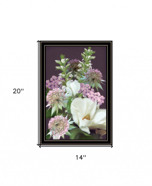 Wild For Plum Bouquet 2 Black Framed Print Wall Art