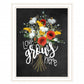 Love Grows Here White Framed Print Wall Art