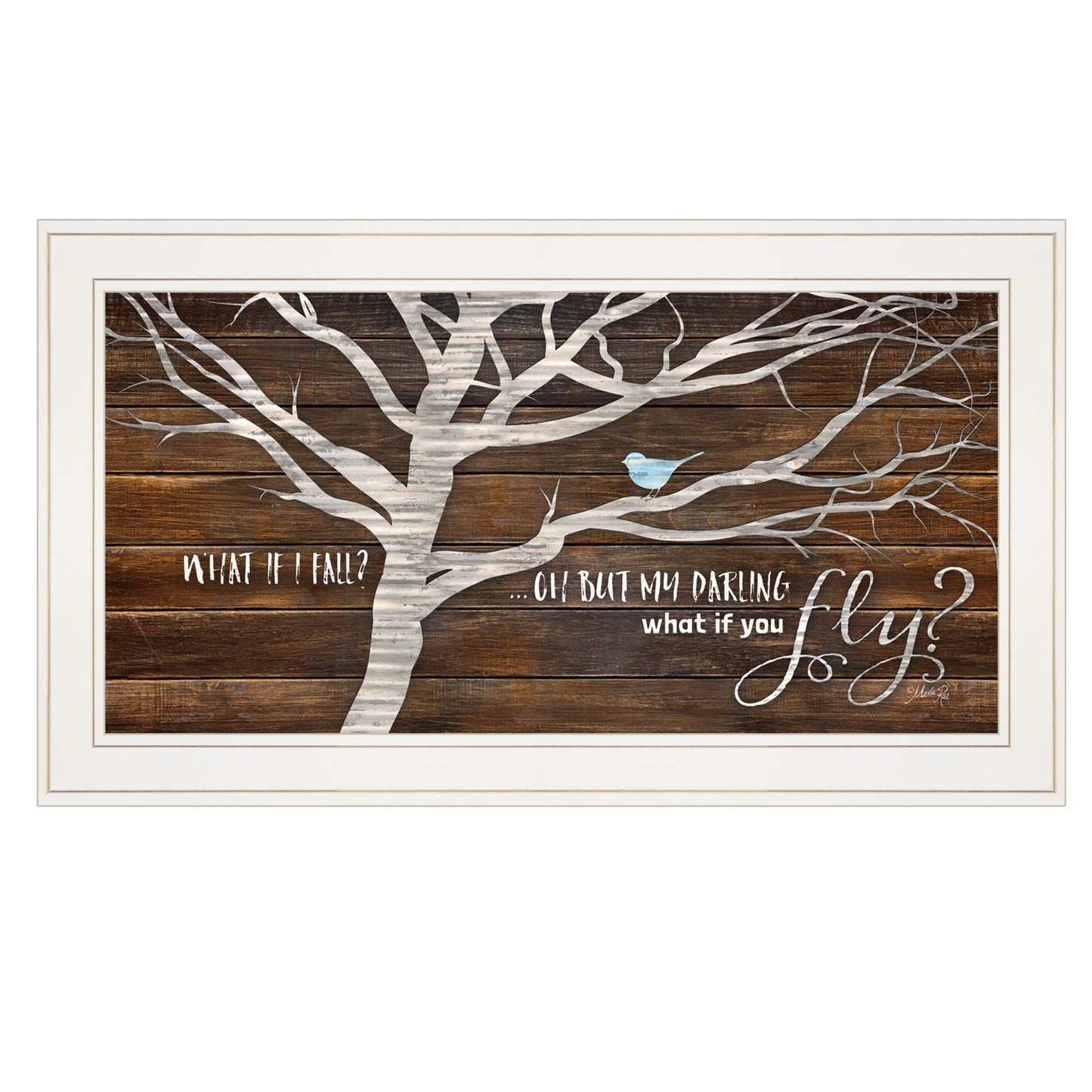 What if You Fly 1 White Framed Print Wall Art