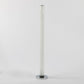 49" White Column Floor Lamp With Clear Drum Shade