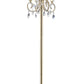 Stunning Brass Gold Finish Floor Lamp with Crystal Accents