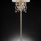 Stunning Brass Gold Finish Floor Lamp with Crystal Accents