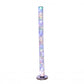 49" Steel LED Column Floor Lamp With Clear Drum Shade