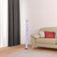 49" Steel LED Column Floor Lamp With Clear Drum Shade