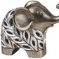 Set of Two 9" Silver Polyresin Elephant Statue