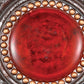 21" Red And Brown Round Polyresin Decorative Plaque