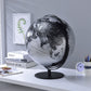 21" Black And Silver Modern Polyresin Globe