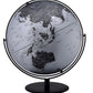 21" Black And Silver Modern Polyresin Globe