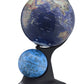 18" Blue Black And Navy Polyresin Dual Globe