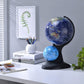 18" Blue Black And Navy Polyresin Dual Globe