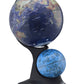 18" Blue Black And Navy Polyresin Dual Globe