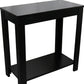 24" Black End Table With Shelf