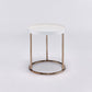 22" Copper And White Round End Table