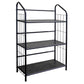 Black 3 Shelf Metal Standing Book Shelf