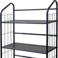 Black 3 Shelf Metal Standing Book Shelf