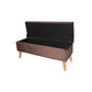 Cozy Brown Suede Storage Bench