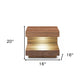 Contemporary LED Lit Walnut Nightstand with One Drawer