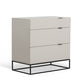 32" Grey Manufactured Wood Three Drawer Chest