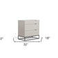 32" Grey Manufactured Wood Three Drawer Chest