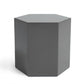 Modern Light Grey High Gloss Hexagonal End Table