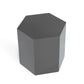 Modern Light Grey High Gloss Hexagonal End Table