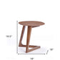 Mod Walnut Wood Asymmetric End Table