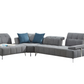 Gray Polyester Modular L Shaped Three Piece Corner Sectional