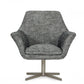 Industrial Dark Grey Chair With Metal Swivel