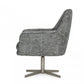 Industrial Dark Grey Chair With Metal Swivel