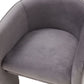 28" Contemporary Dark Gray Velvet Three Legged Chair