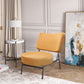 32" Orange Contemporary Rectangle and Circle Accent Chair