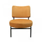 32" Orange Contemporary Rectangle and Circle Accent Chair