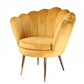 34" Modern Golden Seashell Accent Chair