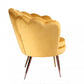 34" Modern Golden Seashell Accent Chair