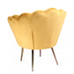 34" Modern Golden Seashell Accent Chair