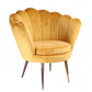 34" Modern Golden Seashell Accent Chair