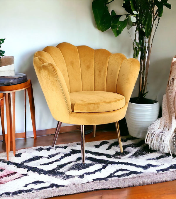 34 Modern Golden Seashell Accent Chair