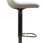 29" White And Silver Faux Leather And Stainless Steel Swivel Bar Height Bar Chair