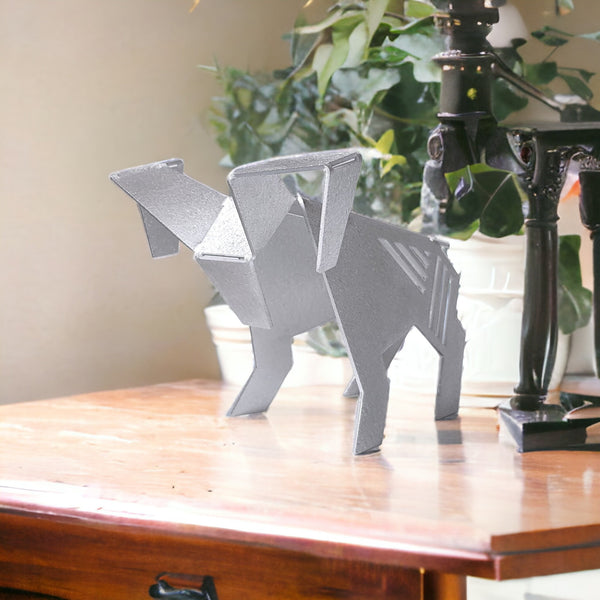 Aluminum 5 Aries Zodiac Origami Geometric Sculpture