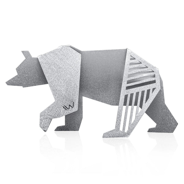 Aluminum Large 6 Bear Origami Geometric Sculpture