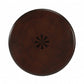 26" Dark Brown Round End Table With Shelf