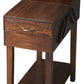 28" Dark Brown Solid Wood Rectangular End Table With Drawer And Shelf