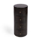 24" Dark Brown Round Column Shaped Pedestal End Table With Four Drawers