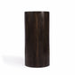 24" Dark Brown Round Column Shaped Pedestal End Table With Four Drawers