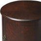 24" Dark Brown Round End Table