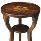 24" Wood Brown Round End Table With Shelf