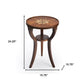 24" Brown And Olive Ash Manufactured Wood Round End Table With Shelf