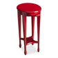 26" Red Manufactured Wood Oval End Table With Shelf