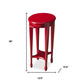 26" Red Manufactured Wood Oval End Table With Shelf