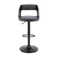 25" Gray And Black Iron Swivel Adjustable Height Bar Chair